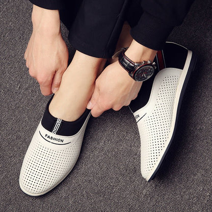 Korean Style Leisure Hollow-out Height Increasing Elevator Shoes For Men - RALO COLLECTION STUDIO