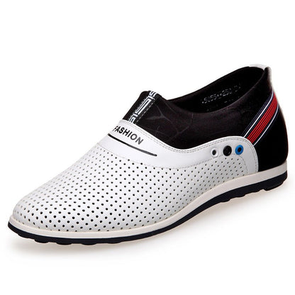 Korean Style Leisure Hollow-out Height Increasing Elevator Shoes For Men - RALO COLLECTION STUDIO