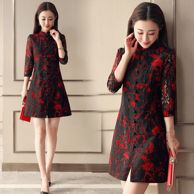 Lace shirt bottoming shirt cheongsam skirt - RALO COLLECTION STUDIO