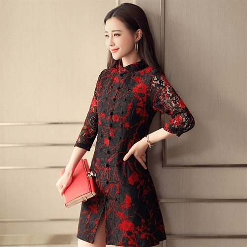 Lace shirt bottoming shirt cheongsam skirt - RALO COLLECTION STUDIO