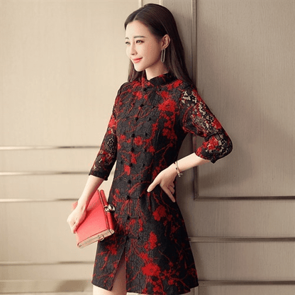 Lace shirt bottoming shirt cheongsam skirt - RALO COLLECTION STUDIO