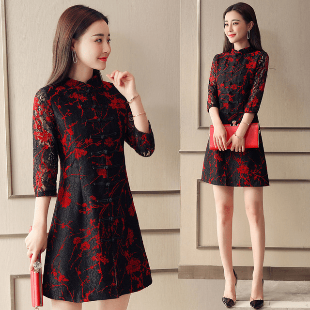 Lace shirt bottoming shirt cheongsam skirt - RALO COLLECTION STUDIO