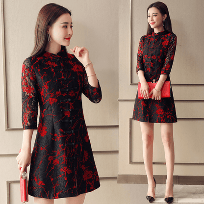 Lace shirt bottoming shirt cheongsam skirt - RALO COLLECTION STUDIO
