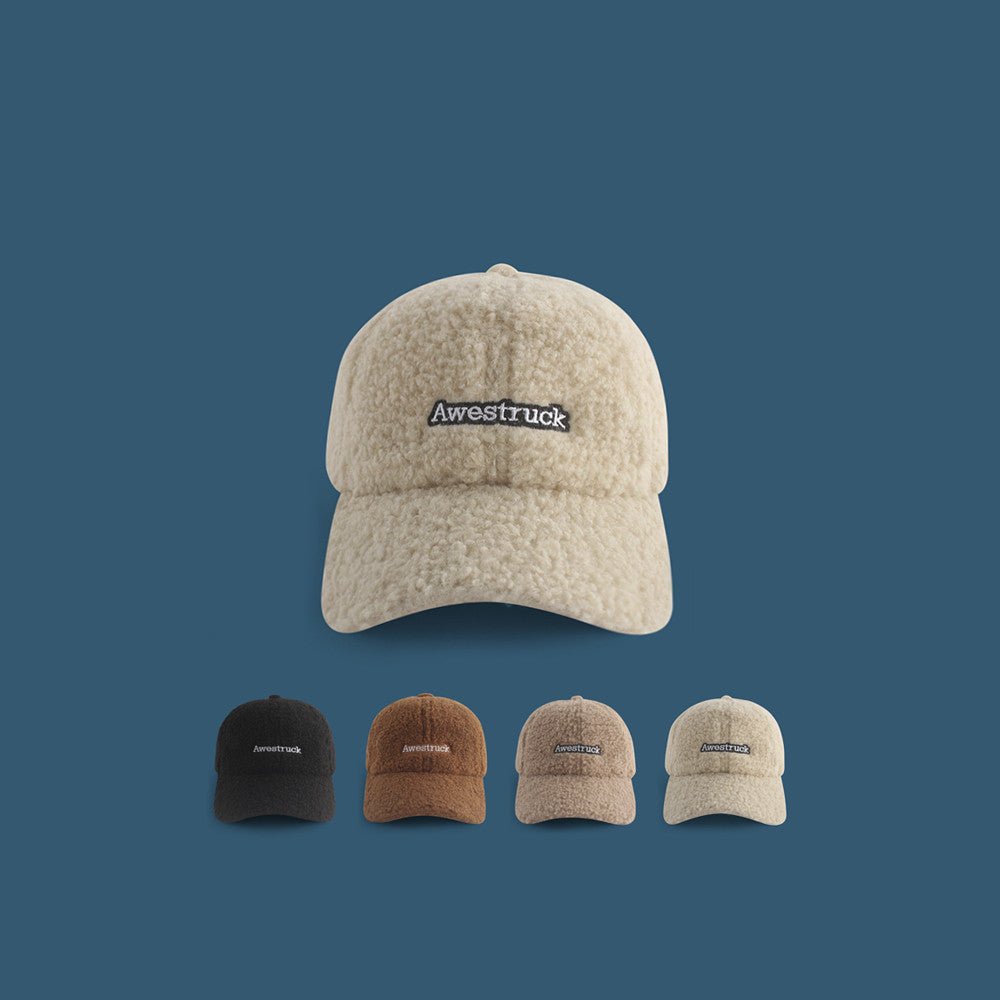 Lamb Wool Alphabet Plush Hat For Men And Women - RALO COLLECTION STUDIO