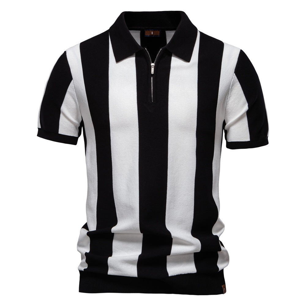 Lapel Short-sleeved Woolen Polo Shirt For Men - RALO COLLECTION STUDIO