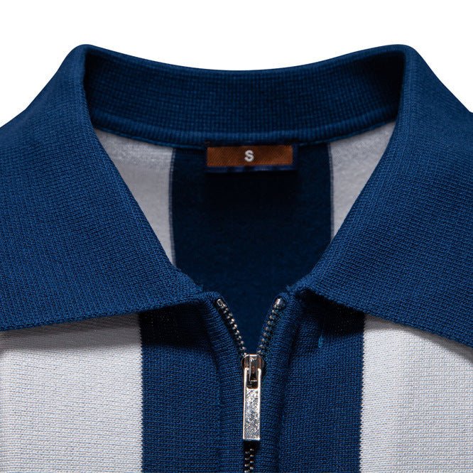 Lapel Short-sleeved Woolen Polo Shirt For Men - RALO COLLECTION STUDIO