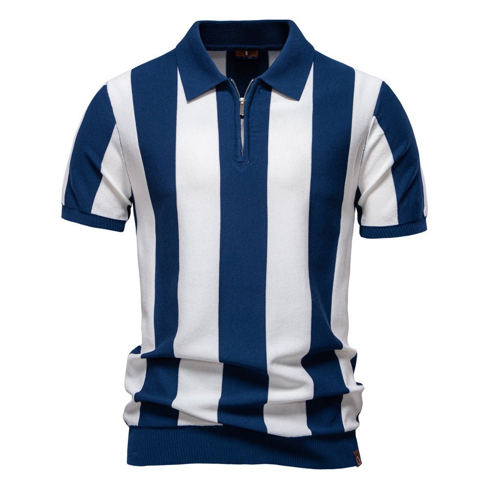 Lapel Short-sleeved Woolen Polo Shirt For Men - RALO COLLECTION STUDIO