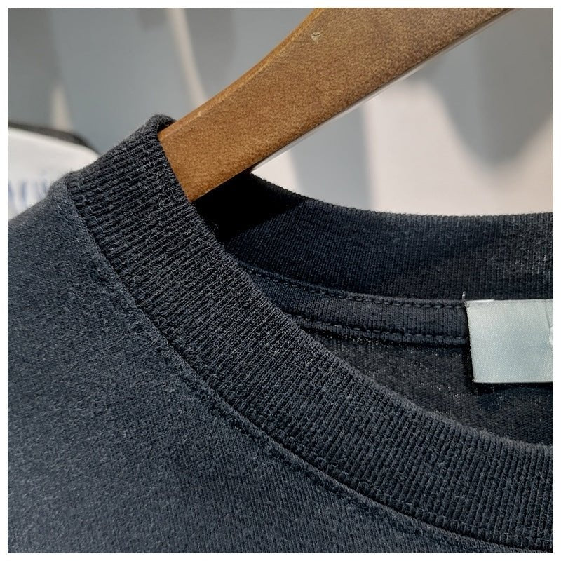 Letter Print High Street Loose Fashion Cotton Short Sleeve T-shirt Men - RALO COLLECTION STUDIO