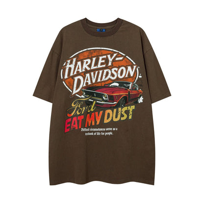 Letter Printed Round Short Sleeve T-shirt For Men - RALO COLLECTION STUDIO