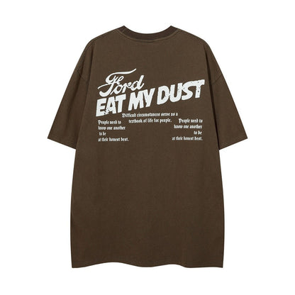 Letter Printed Round Short Sleeve T-shirt For Men - RALO COLLECTION STUDIO