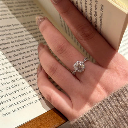 RALO Collection | 2CT Hearts & Arrows Cut CrystalRing – Elegant Micro Pave Wedding Jewelry For Women - RALO COLLECTION STUDIO
