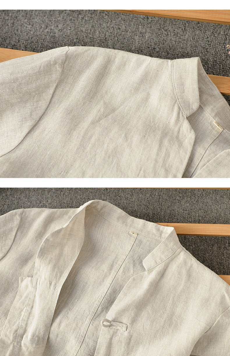 Linen Shirt Chinese-style Loose Men - RALO COLLECTION STUDIO