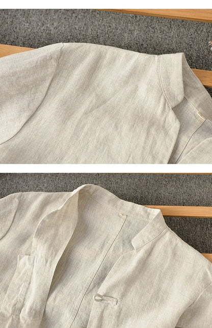 Linen Shirt Chinese-style Loose Men - RALO COLLECTION STUDIO