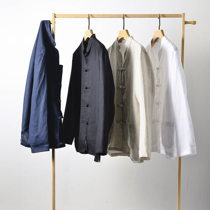 Linen Shirt Chinese-style Loose Men - RALO COLLECTION STUDIO