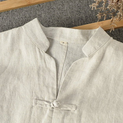 Linen Shirt Chinese-style Loose Men - RALO COLLECTION STUDIO