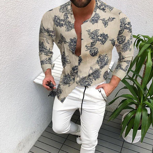 Loose Shirt Literary And Leisure Long-Sleeved Shirt Men - RALO COLLECTION STUDIO
