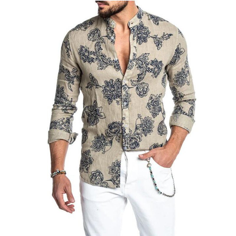 Loose Shirt Literary And Leisure Long-Sleeved Shirt Men - RALO COLLECTION STUDIO