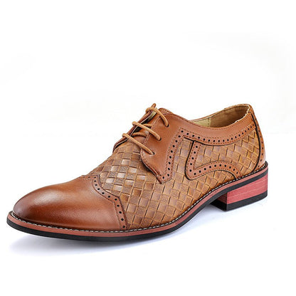 Men's Korean-Style Pointed-Toe Leather Shoes | Ralo Collection Studio - RALO COLLECTION STUDIO