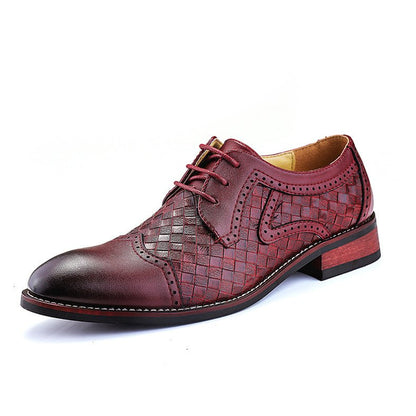 Men's Korean-Style Pointed-Toe Leather Shoes | Ralo Collection Studio - RALO COLLECTION STUDIO