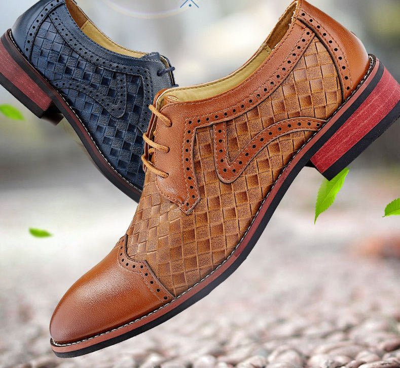 Men's Korean-Style Pointed-Toe Leather Shoes | Ralo Collection Studio - RALO COLLECTION STUDIO