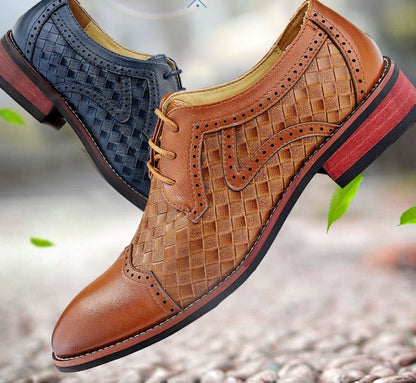 Men's Korean-Style Pointed-Toe Leather Shoes | Ralo Collection Studio - RALO COLLECTION STUDIO
