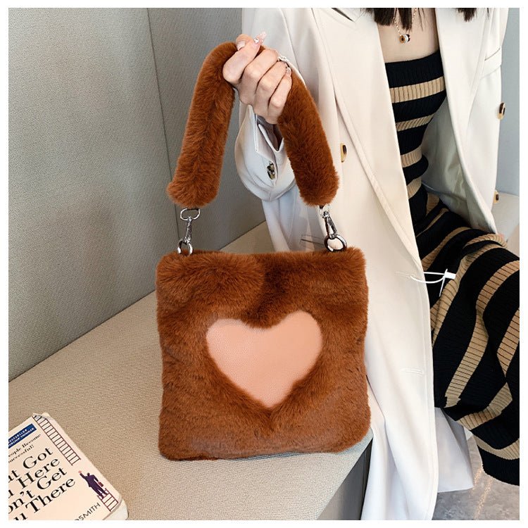 Ralo Winter Love Plush Shoulder Bag - RALO COLLECTION STUDIO
