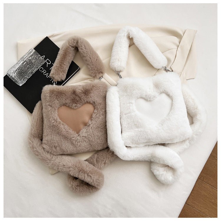 Ralo Winter Love Plush Shoulder Bag - RALO COLLECTION STUDIO