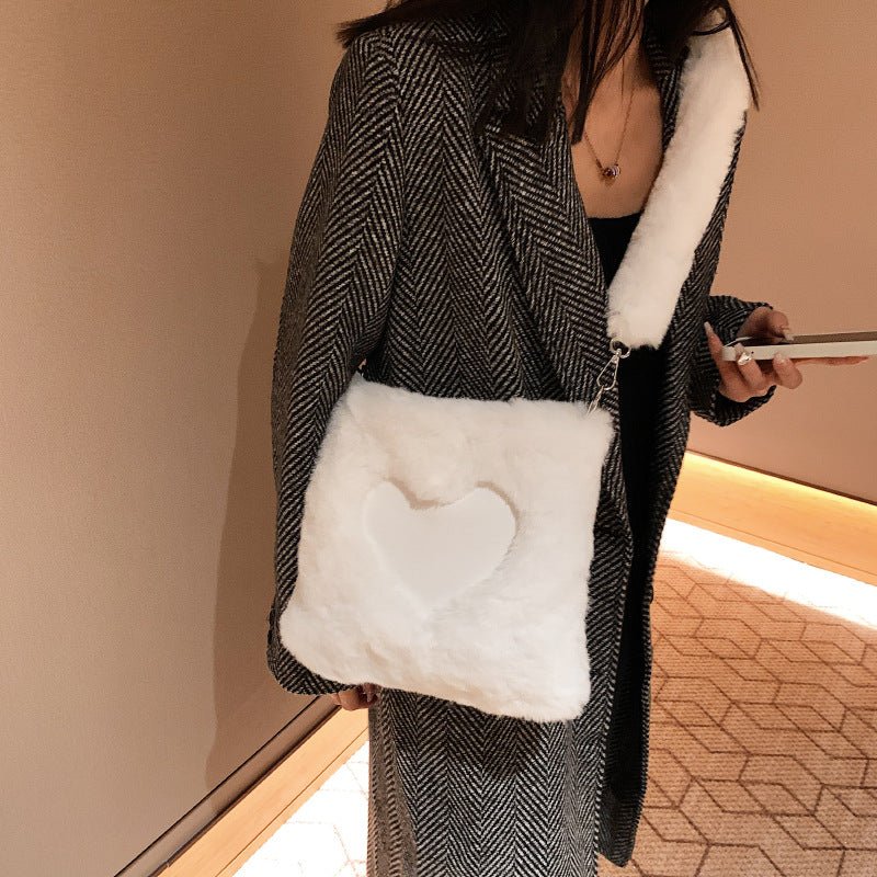 Ralo Winter Love Plush Shoulder Bag - RALO COLLECTION STUDIO