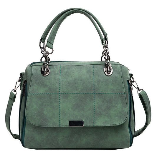Matte Women Scrub Female Shoulder Bags Large Capacity Matcha Green PU Leather Lady Totes Boston Bag for Travel Hand Bags - RALO COLLECTION STUDIO