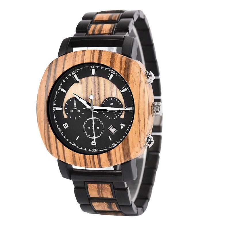 Mechanical Wood Watch Infected The Gray Strap - RALO COLLECTION STUDIO