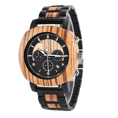 Mechanical Wood Watch Infected The Gray Strap - RALO COLLECTION STUDIO