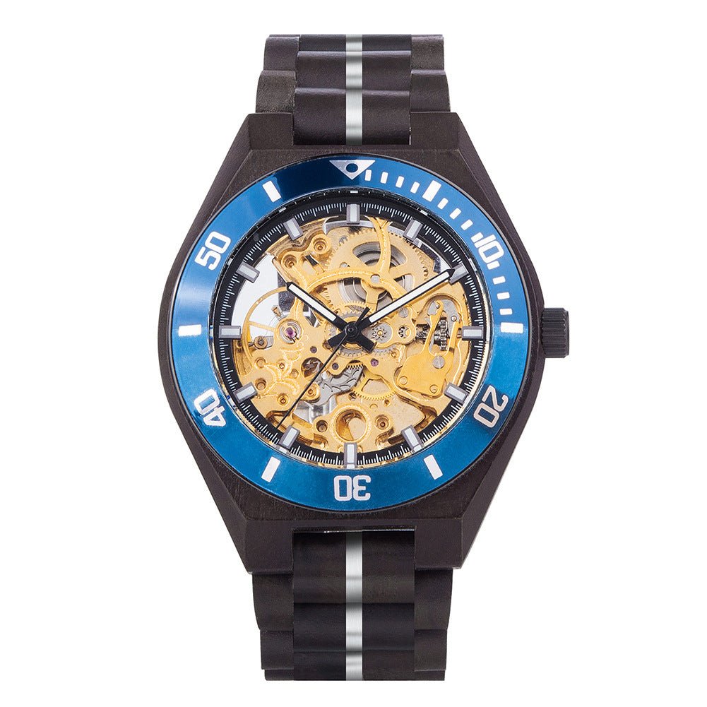Mechanical Wood Watch Infected The Gray Strap - RALO COLLECTION STUDIO
