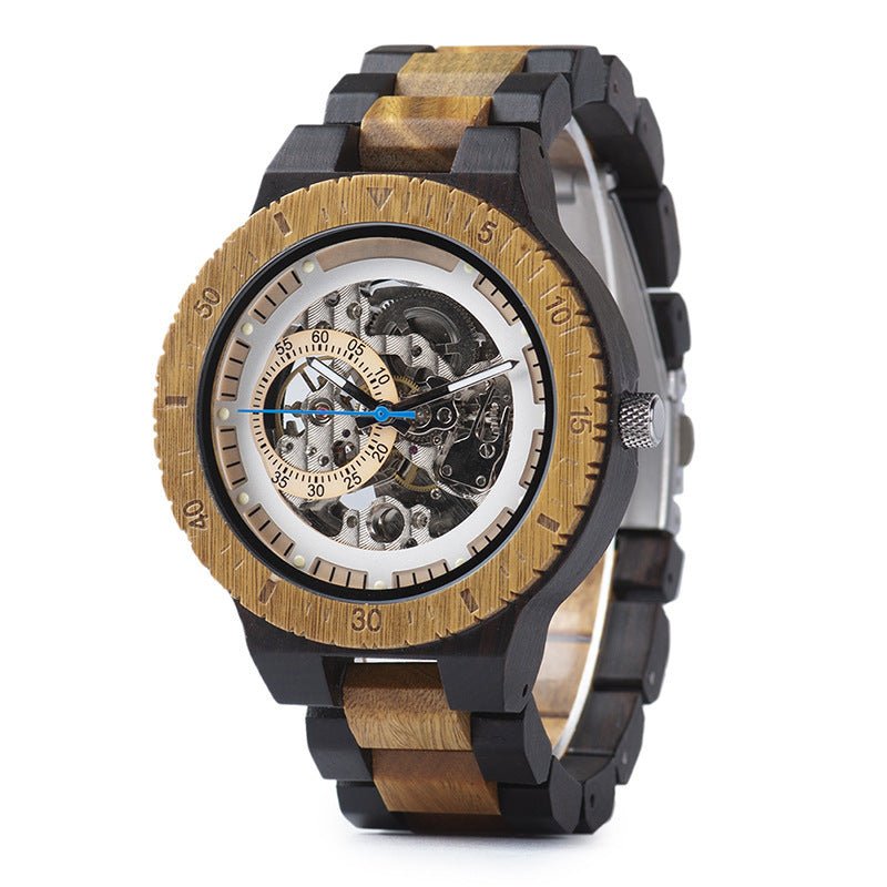 Mechanical Wood Watch Infected The Gray Strap - RALO COLLECTION STUDIO
