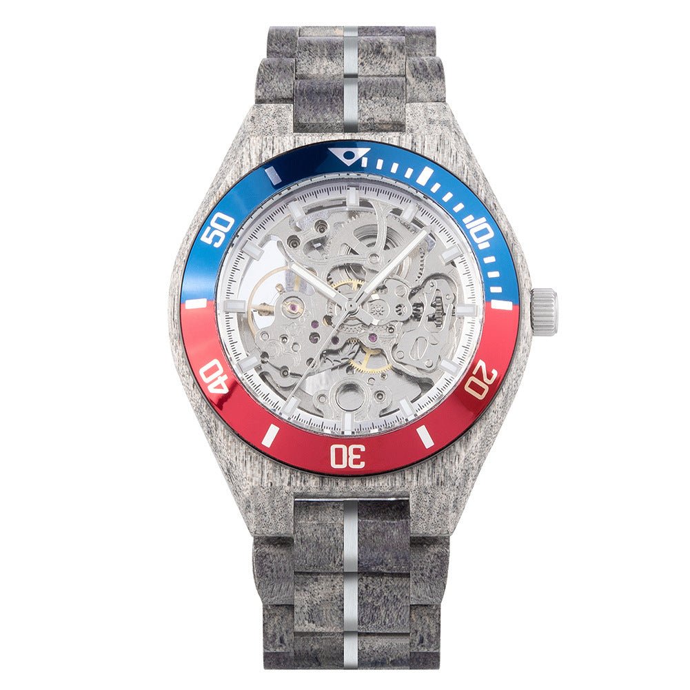 Mechanical Wood Watch Infected The Gray Strap - RALO COLLECTION STUDIO
