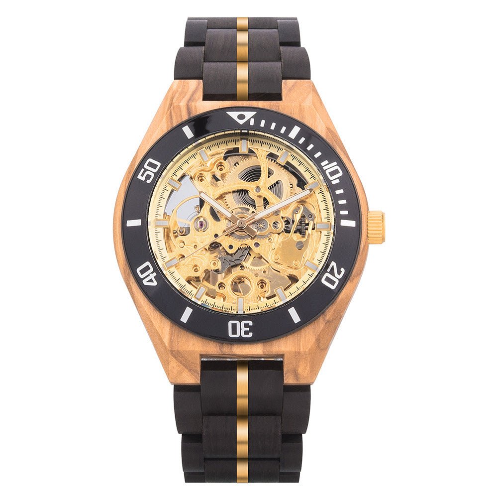 Mechanical Wood Watch Infected The Gray Strap - RALO COLLECTION STUDIO