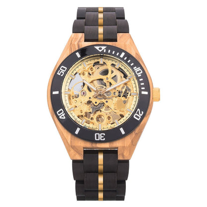 Mechanical Wood Watch Infected The Gray Strap - RALO COLLECTION STUDIO