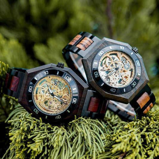Mechanical Wood Watch Infected The Gray Strap - RALO COLLECTION STUDIO