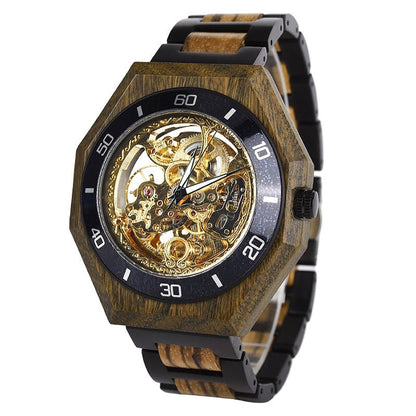 Mechanical Wood Watch Infected The Gray Strap - RALO COLLECTION STUDIO