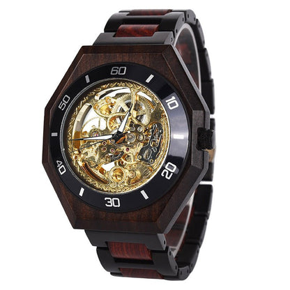 Mechanical Wood Watch Infected The Gray Strap - RALO COLLECTION STUDIO
