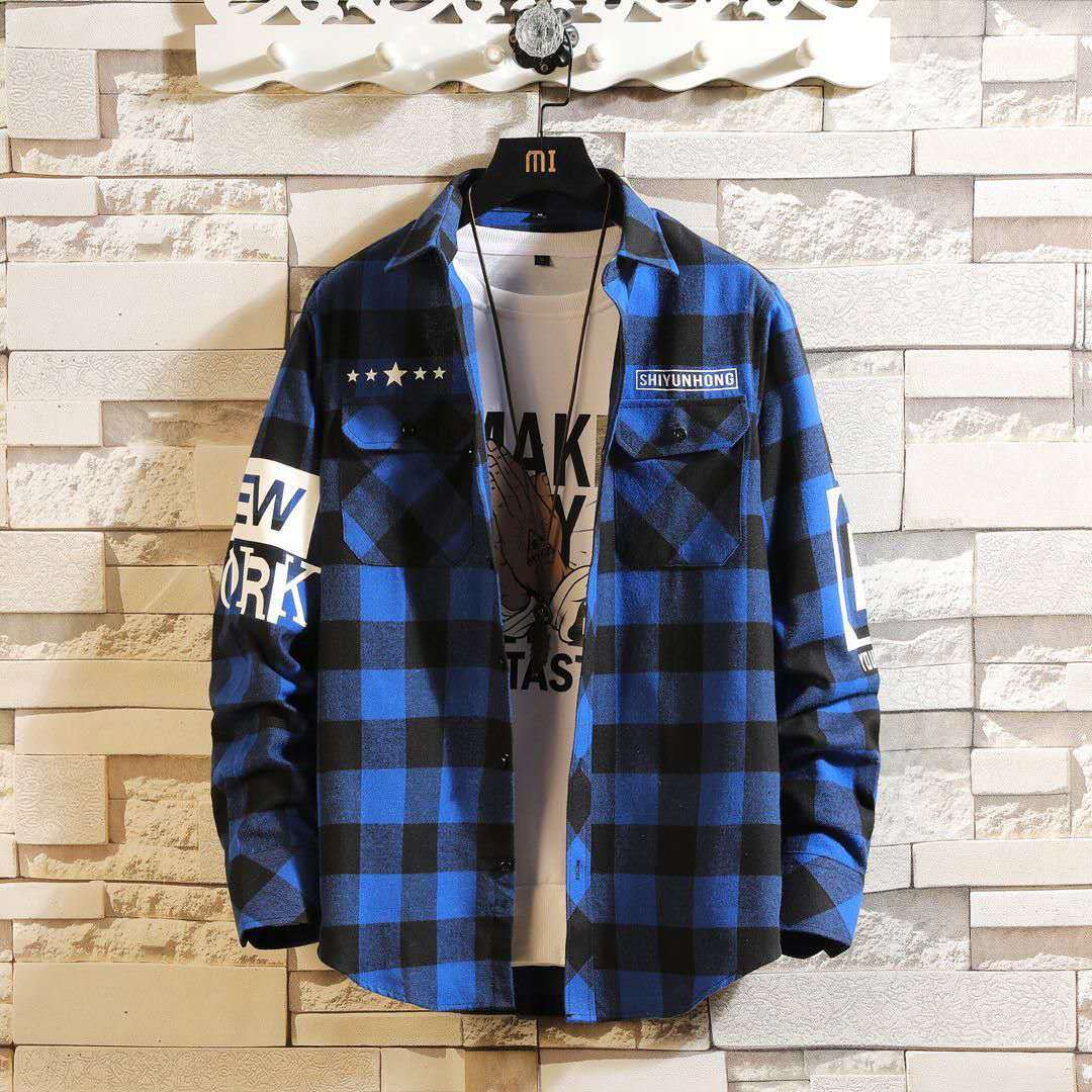 Men Casual Plaid Shirt Slim Fit - RALO COLLECTION STUDIO