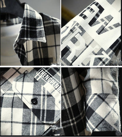 Men Casual Plaid Shirt Slim Fit - RALO COLLECTION STUDIO