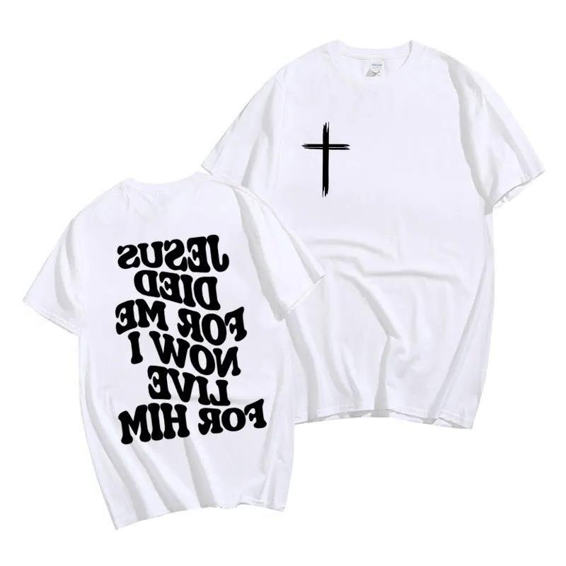 Men's Aesthetic Christian T Shirt Jesus Bible Verse Letters - RALO COLLECTION STUDIO