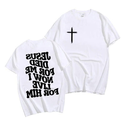 Men's Aesthetic Christian T Shirt Jesus Bible Verse Letters - RALO COLLECTION STUDIO