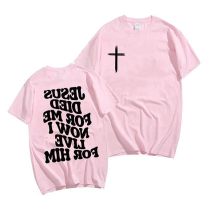 Men's Aesthetic Christian T Shirt Jesus Bible Verse Letters - RALO COLLECTION STUDIO
