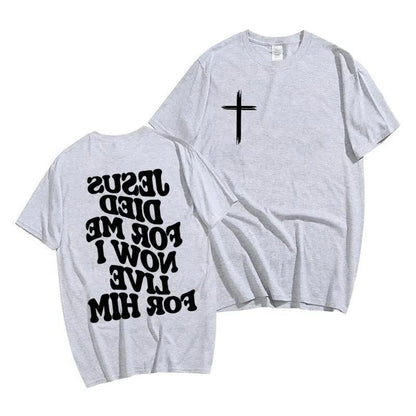 Men's Aesthetic Christian T Shirt Jesus Bible Verse Letters - RALO COLLECTION STUDIO