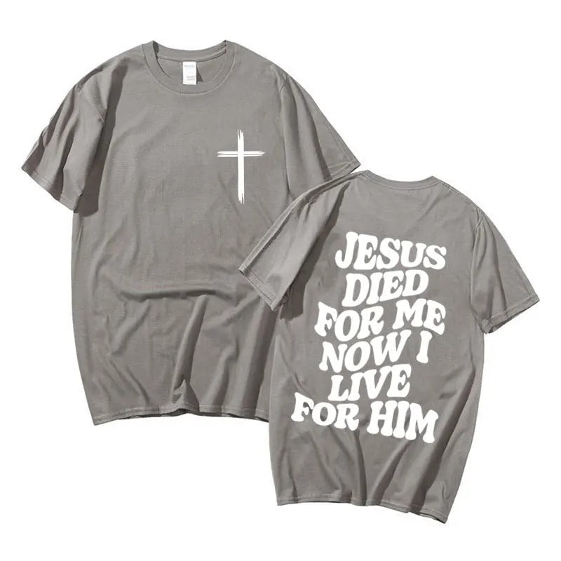 Men's Aesthetic Christian T Shirt Jesus Bible Verse Letters - RALO COLLECTION STUDIO