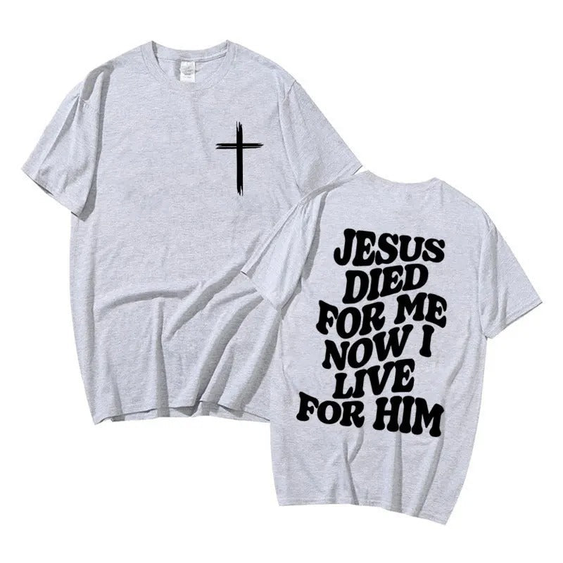 Men's Aesthetic Christian T Shirt Jesus Bible Verse Letters - RALO COLLECTION STUDIO