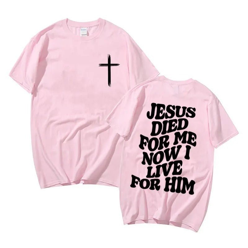 Men's Aesthetic Christian T Shirt Jesus Bible Verse Letters - RALO COLLECTION STUDIO