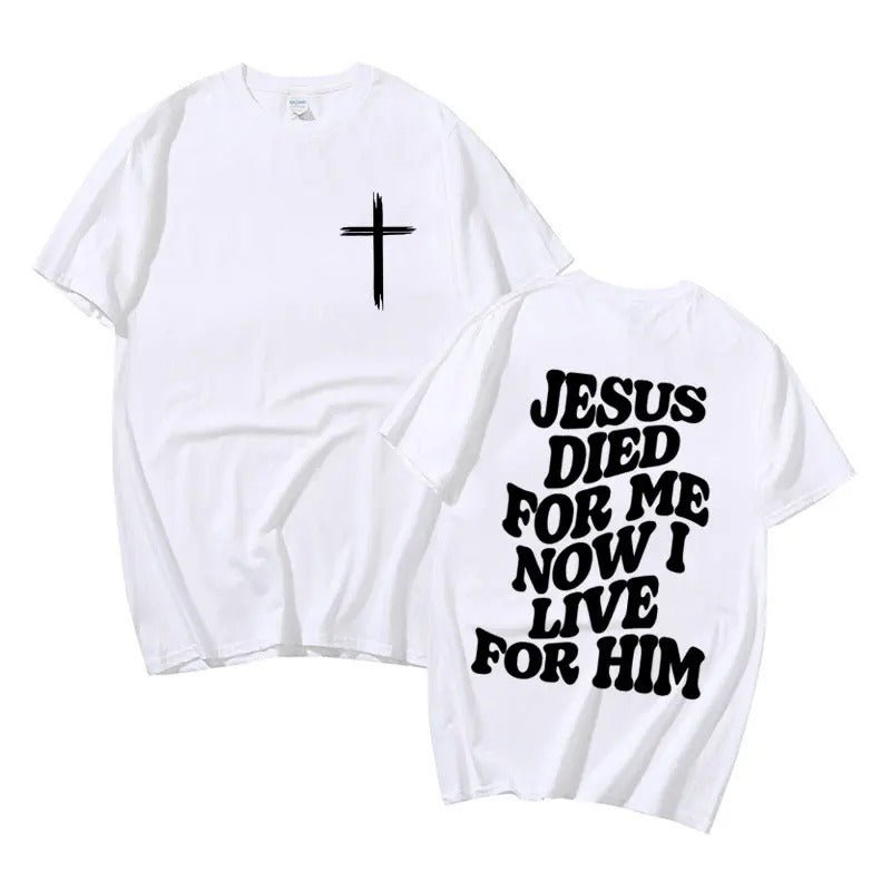 Men's Aesthetic Christian T Shirt Jesus Bible Verse Letters - RALO COLLECTION STUDIO