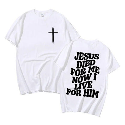 Men's Aesthetic Christian T Shirt Jesus Bible Verse Letters - RALO COLLECTION STUDIO